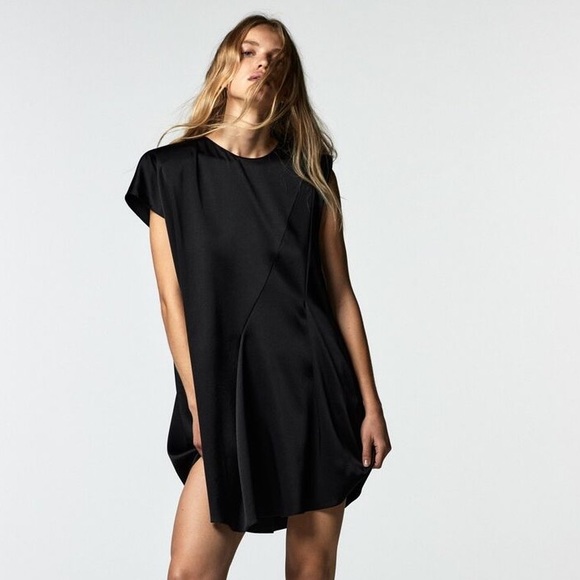 Zara Dresses & Skirts - Zara Black satin dress